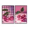 Stupell Industries Retro Glam Checkerboard Cherries 2pc Framed Giclee Set By LSR Creative Studio